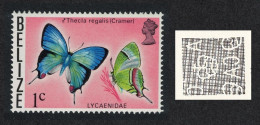 Belize Butterfly 'Evenus Regalis' 1c 1974 MNH SG#381 - Belize (1973-...)
