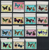 Belize Butterflies 15v MARGINS 1974 MNH SG#380-394 - Belize (1973-...)