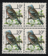 Belgium Chaffinch Bird Buzin 'Pinson' 10f Precancel Block Of 4 1990 MNH SG#2854 MI#2404xV Sc#1230 - Unused Stamps