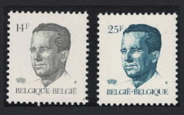 Belgium King Baudouin 2v 14F + 25F 1982 MNH SG#2720+2726 - Unused Stamps