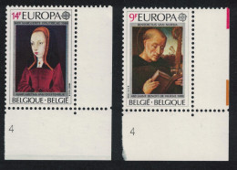 Belgium Europa 2v SE Corners 1980 MNH SG#2591-2592 - Unused Stamps
