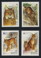 Belarus WWF Eurasian Lynx 4v 2000 MNH SG#406-409 MI#373-376 Sc#354-357 - Belarus
