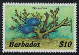 Barbados Elkhorn Coral $10 Without Imprint MNH SG#809A - Barbados (1966-...)