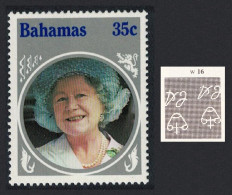 Bahamas Life And Times Of Queen Mother 35c WATERMARK VARIETY 1985 MNH SG#714w - Bahama's (1973-...)