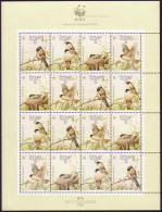 Azores Birds WWF Sao Miguel Bullfinch Sheetlet Of 4 Sets 1990 MNH SG#500-503 MI#405-408 Sc#385-388 - Açores