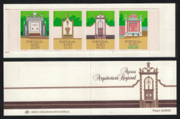Azores Regional Architecture Drinking Fountains 4v Booklet 1986 MNH SG#470-473 MI#MH6 - Azores