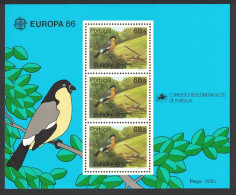 Azores Bullfinch Bird Nature Conservation Europa CEPT MS 1986 MNH SG#MS469 MI#Block 7 Sc#356a - Açores