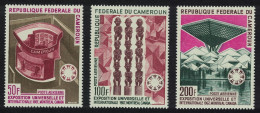 Cameroun African Art Totem Polies World Fair Montreal 3v 1967 MNH SG#479-481 MI#525-527 - Kamerun (1960-...)