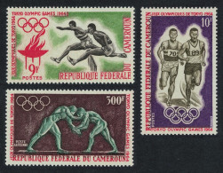 Cameroun Wrestling Running Olympic Games Tokyo 3v 1964 MNH SG#364-366 - Camerun (1960-...)