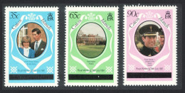 Caicos Is. Charles And Diana Royal Wedding 3v London 1981 MNH SG#8A-10A - Turks- En Caicoseilanden