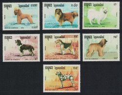 Cambodia Dogs 7v 1990 MNH SG#1096-1102 - Cambogia