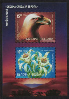 Bulgaria Eagle Bird Flowers European Nature Conservation Year MS 1995 MNH SG#MS4007 MI#4155-4156 - Ongebruikt