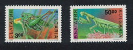 Bulgaria Grasshopper Praying Mantis Insects 2v High Values 1992 MNH SG#3854+3859 MI#4016-4017 - Unused Stamps