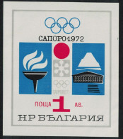 Bulgaria Winter Olympic Games Sapporo Japan MS 1971 MNH SG#MS2125 - Unused Stamps