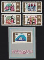 Bulgaria Dance Costume Flowers World's Fair Osaka Japan 4v+MS 1970 MNH SG#2009-MS2013 - Unused Stamps