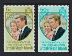 BVI Royal Wedding Princess Anne 2v 1973 MNH SG#301-302 - British Virgin Islands