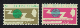 Br. Guyana Telecommunications Centenary Of ITU 2v 1965 MNH SG#370-371 - Rhodesien & Nyasaland (1954-1963)