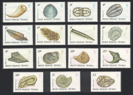 BAT Fossils 15v 1990 MNH SG#171-185 - Nuovi