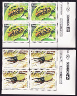 Brazil Beetles 2v SE Corner Blocks Of Four 1993 MNH SG#2576-2577 - Ongebruikt