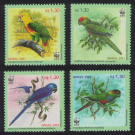 Brazil WWF Birds Parrots 4v 2001 MNH SG#3207 MI#3150-3153 Sc#2799 - Neufs