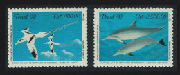 Brazil Birds Dolphins 2v 1992 MNH SG#2518-2519 MI#2455-2456 - Ongebruikt