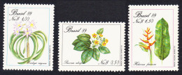 Brazil Endangered Plants 3v 1989 MNH SG#2355-2357 MI#2299-2301 - Unused Stamps