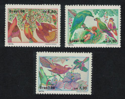Brazil Birds Christmas 3v 1986 MNH SG#2256-2258 - Neufs