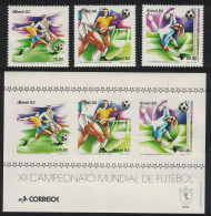Brazil World Cup Football Championship 3v+MS 1982 MNH SG#1943-MS1946 MI#1973-1975+Block 48 - Neufs