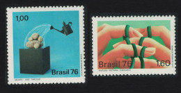 Brazil Modern Brazilian Art 2v 1976 MNH SG#1584-1585 - Ongebruikt