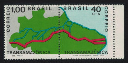 Brazil Trans-Amazon Highway Project 2v Pair 1971 MNH SG#1321-1322 MI#1283-84 Sc#1190a - Ongebruikt