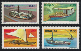 Brazil Brazilian Boats 4v 1973 MNH SG#1472-1475 - Unused Stamps