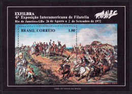 Brazil Horses 'Declaration Of Ypiranga' Battle MS 1972 MNH SG#MS1370 Sc#1233 - Neufs