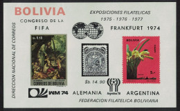 Bolivia Football Orchids Paintings MS 1974 MNH MI#Block 44 - Bolivie