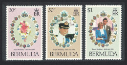 Bermuda Charles And Diana Royal Wedding 3v 1981 MNH SG#436-438 - Bermudes