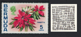 Bermuda Poinsettia Flowers 5c Watermark Ww12 Upright 1974 MNH SG#303 - Bermudes