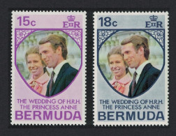 Bermuda Royal Wedding Princess Anne 2v 1973 MNH SG#297-298 - Bermuda