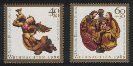 Berlin Christmas 16th-century Carvings 2v 1989 MNH SG#B835-B836 - Unused Stamps