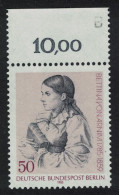 Berlin Birth Bettina Von Arnim Writer Top Margin 1985 MNH SG#B692 - Neufs