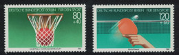 Berlin Basketball Table Tennis Sport Promotion Fund 2v 1985 MNH SG#B694-B695 - Unused Stamps