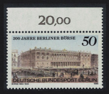 Berlin 300th Anniversary Of Berlin Stock Exchange Top Margin 1985 MNH SG#B701 - Unused Stamps
