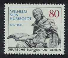 Berlin 50th Death Anniversary Of Wilhelm Von Humboldt Philologist 1985 MNH SG#B693 - Neufs