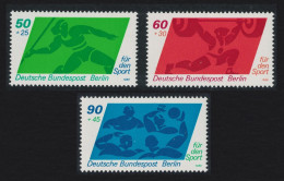 Berlin Weightlifting Water Polo Sport Promotion Fund 3v 1980 MNH SG#B593-B595 - Unused Stamps