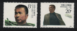 China Tao Zhu Communist Party Official 2v 1988 MNH SG#3538-3539 MI#2161-2162 Sc#2134-2135 - Neufs