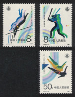 China Softball Pole Vault Diving Sport 3v 1987 MNH SG#3525-3528 MI#2148-2151 Sc#2121-2124 - Ongebruikt