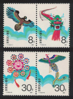 China Kites 2 Pairs 1987 MNH SG#3485-3488 - Ongebruikt