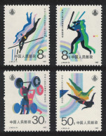 China Softball Weightlifting Diving Sport 4v 1987 MNH SG#3525-3528 MI#2148-2151 Sc#2121-2124 - Unused Stamps