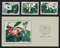 China Magnolias 3v+MS 1986 MNH SG#3462-MS3465 MI#2086-2088 Sc#2045-2047 - Ongebruikt