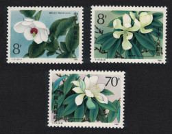 China Magnolias 3v 1986 MNH SG#3462-3464 MI#2086-2088 Sc#2045-2047 - Neufs