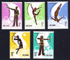 China Return To International Olympic Committee 5v 1980 MNH SG#3025-3029 Sc#1640-1644 - Unused Stamps