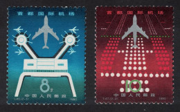 China Peking International Airport 2v 1980 MNH SG#2993-2994 - Unused Stamps